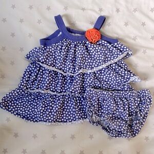 Carter’s purple dot infant dress with diaper cover